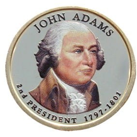 USA 1 $ John Adams 2007 nr 2 KOLOR x1