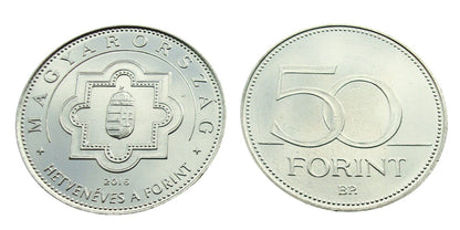 Węgry 50 forintów 70 lat waluty 2016