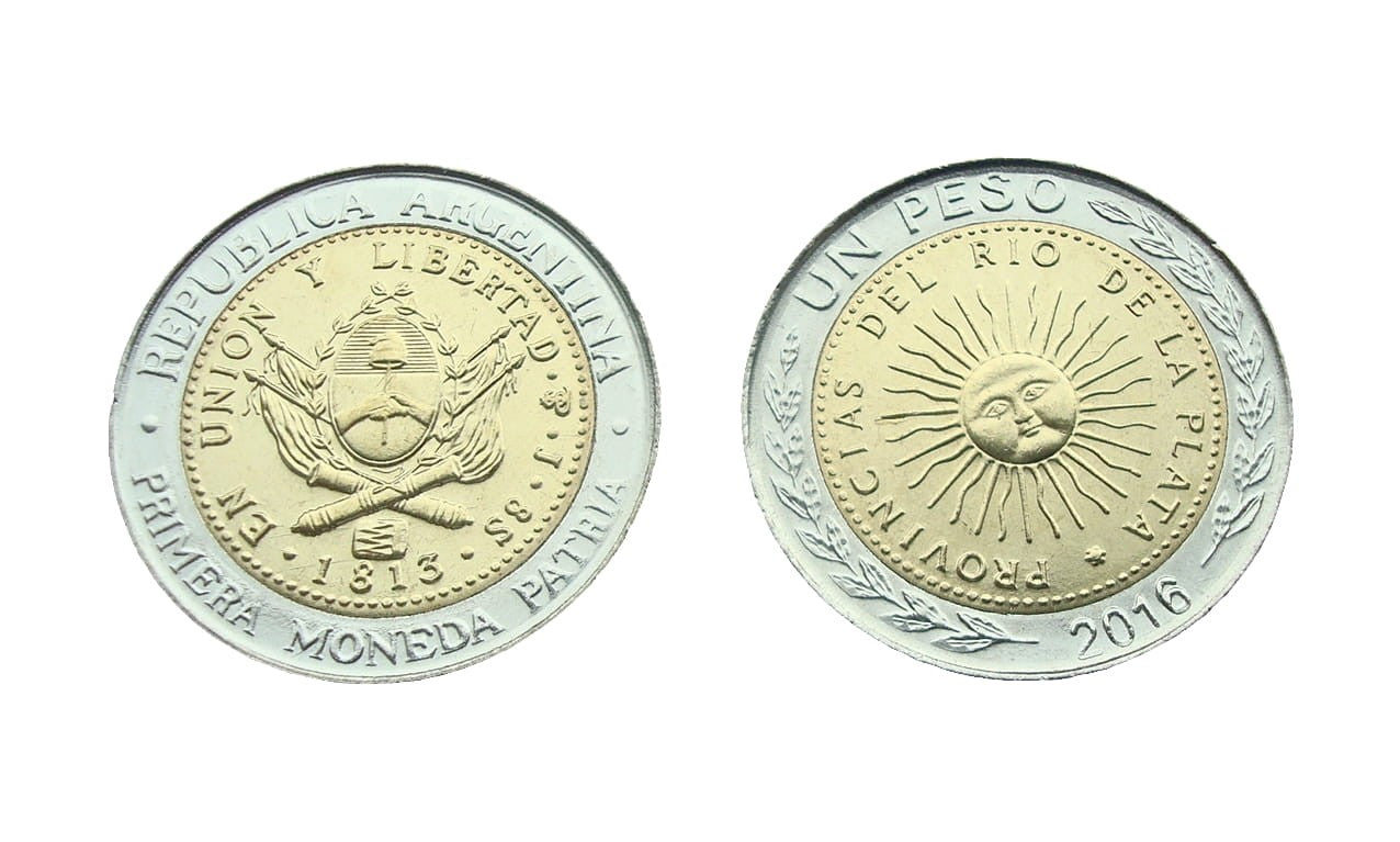 Argentyna 1 peso Słońce  2016