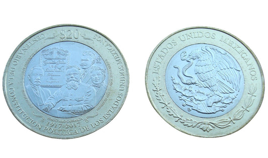 Meksyk 20 peso 100 lat Konstytucji 2017
