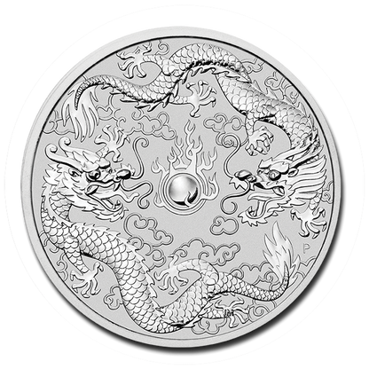 Australia 1 $ Dwa smoki 2019 1 Oz Ag.999