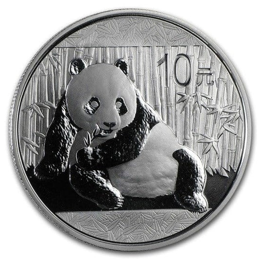 Chiny 10 juanów Panda 30 g Ag.999 2015