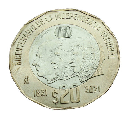 Meksyk 20 peso 200 lat rewolucji 2021