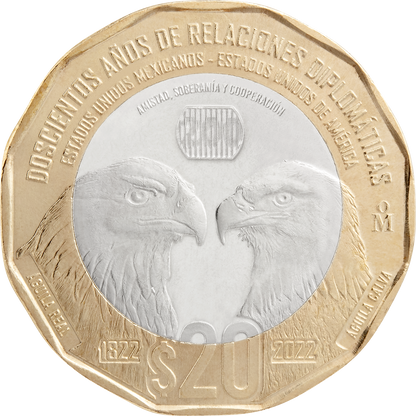 Meksyk 20 peso Orły Mex + USA 2023